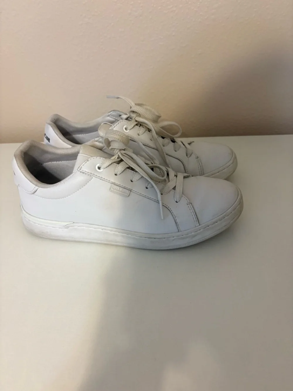 Coach White Leather Sneakers - Picture 5 of 5